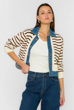 Load image into Gallery viewer, Francis Sweater with Denim Trim Jacket
