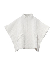 Load image into Gallery viewer, Echo Poncho Quilted and Snaps on the side with Collar and Half Zip - One Size
