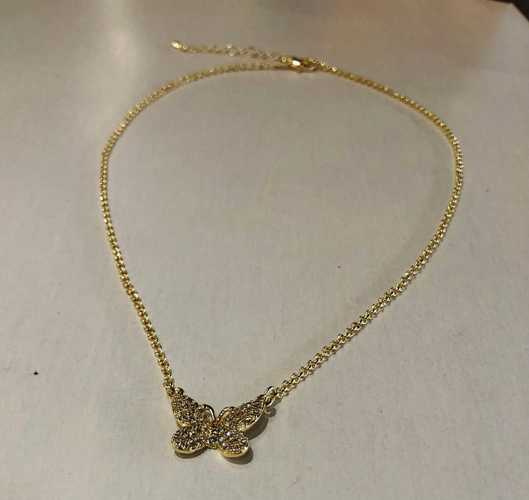 The Mariah Butterfly Pendant Necklace