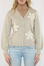 Load image into Gallery viewer, Candice Button Down Floral embroidered Cardigan
