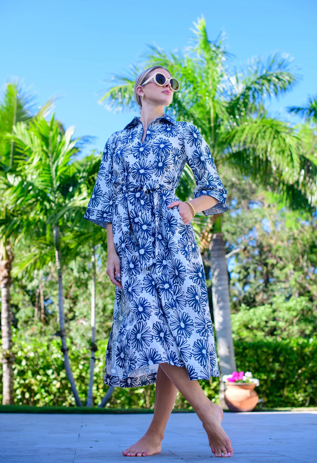 Talia Hand Drawn Daisies Dress