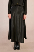Load image into Gallery viewer, Elisa Dark Shimmer Long Straight Skirt
