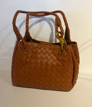 Load image into Gallery viewer, Waverly handbags with Woven Detail with Short Handle and crossbody Strap included
