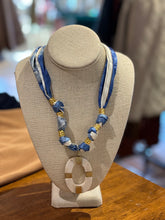 Load image into Gallery viewer, Carly Gold Nuggets and Stone Charm Scarf Necklaces

