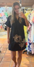 Load image into Gallery viewer, Luna Embroidery Floral Collared Short Sleeve Dress
