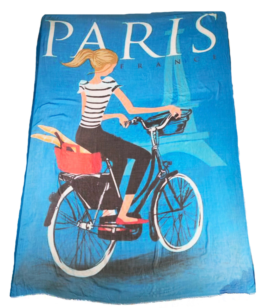 Emily in Paris Bicycle Scarf in Aqua Blue