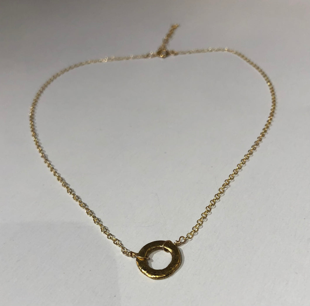 Pam Gold Disc Necklace