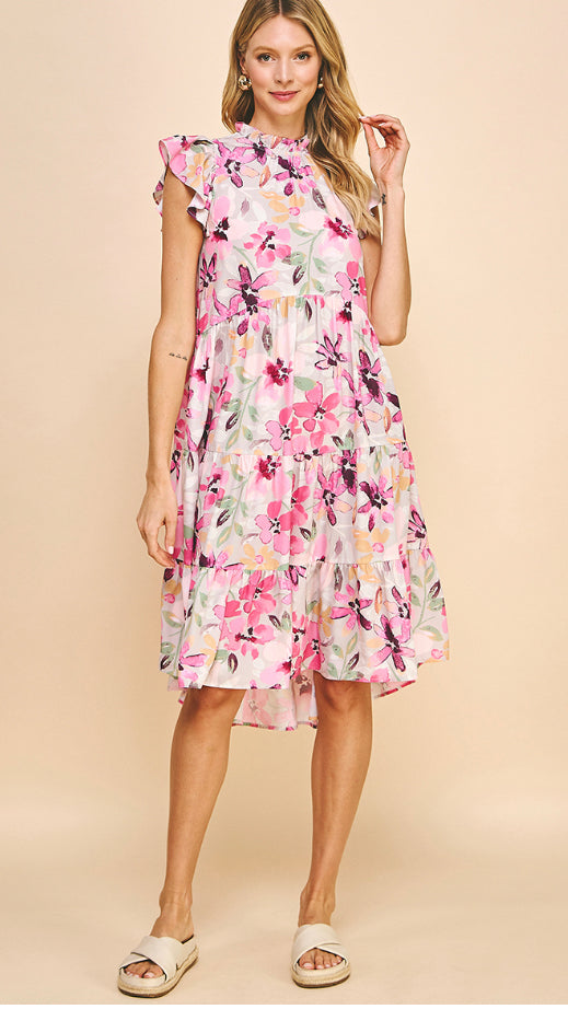 Poppy Floral Midi Dress