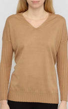 Load image into Gallery viewer, V-neck Boyfriend Knit Sweater in Various Colors

