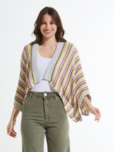 Load image into Gallery viewer, Ziggy open Weave Multi Knit Shrug in grey or Aqua
