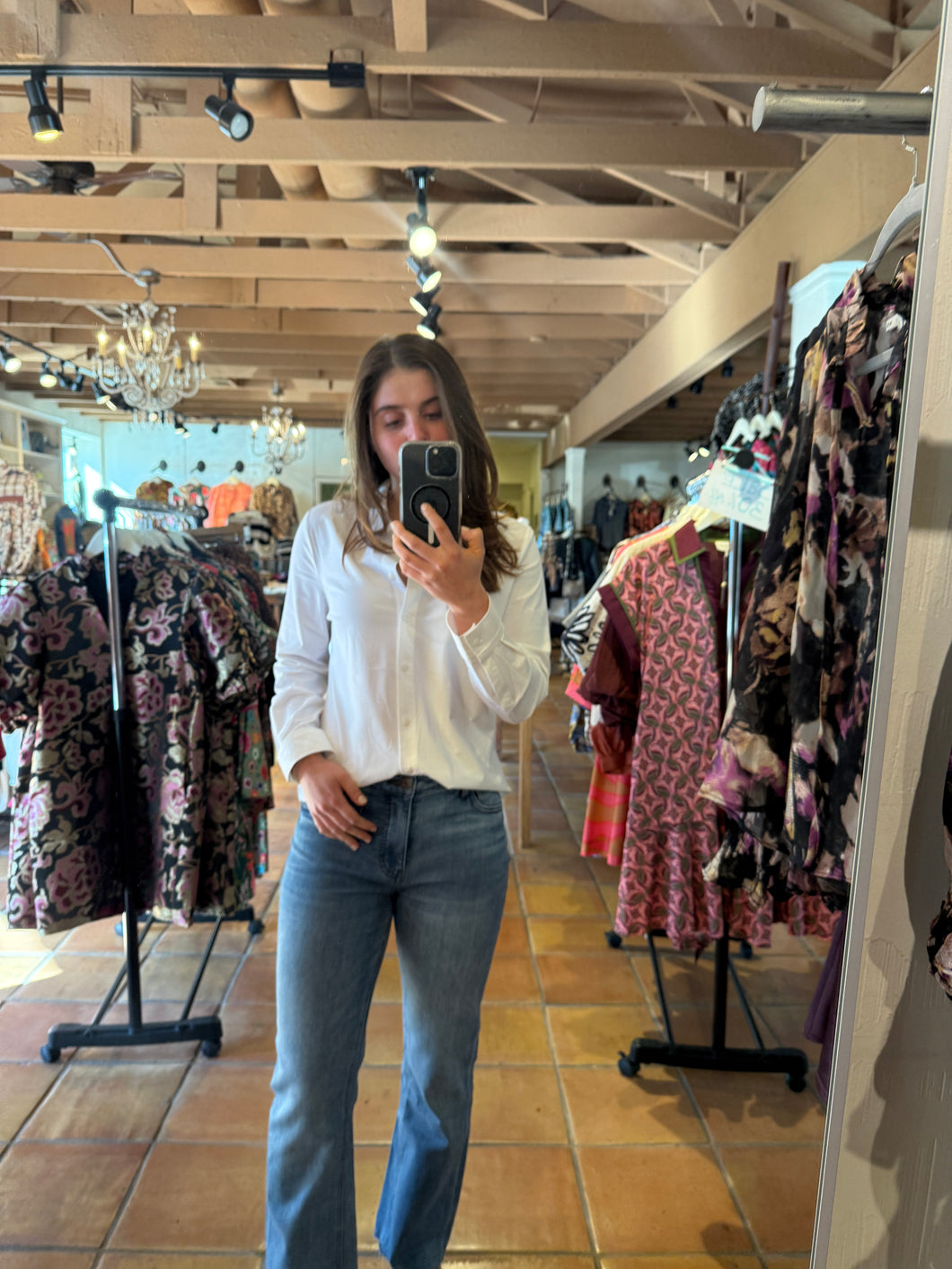 Margaret White Button-Down top