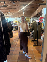 Load image into Gallery viewer, Zara Brown and White Polka Dot Skirt
