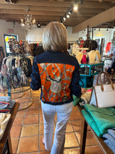 Load image into Gallery viewer, Bradley Denim Lightweight Jacket with Scarf Back design
