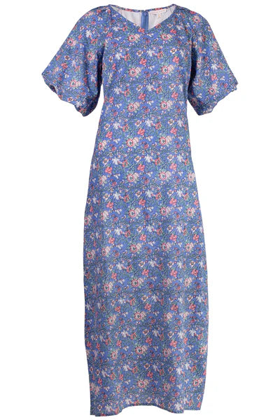 Allie Indigo Floral Dress