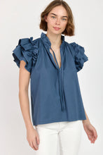Load image into Gallery viewer, Kata Ruffle Sleeve Cotton Top
