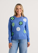 Load image into Gallery viewer, Carly Flower Pop Crew Neck lightweight  Sweater
