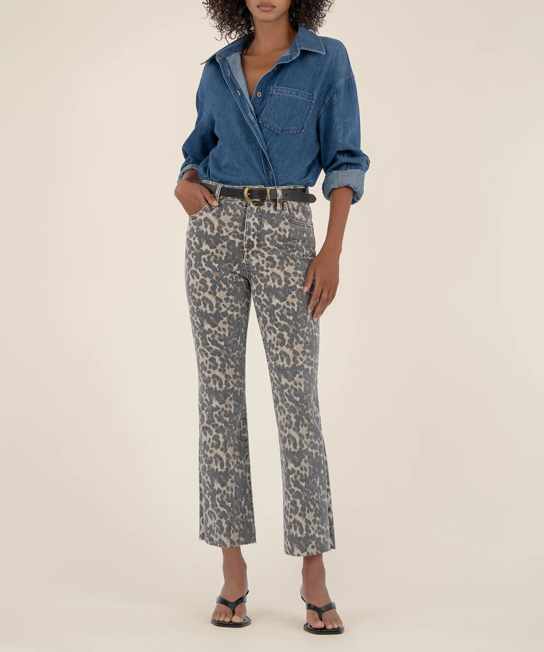 Kelsey Leopard Tan/Brown Print Jeans