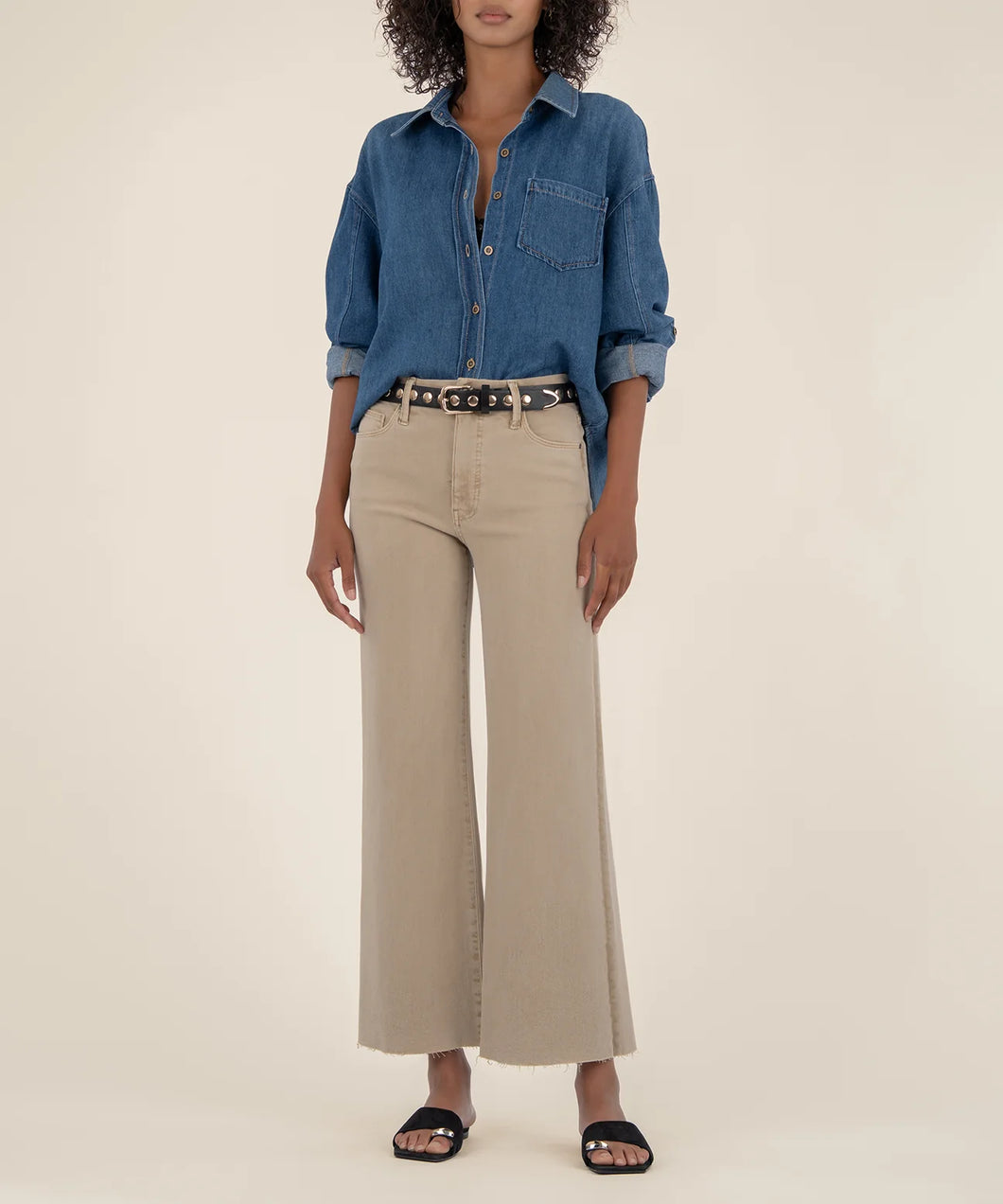 Meg Biscut High Rise Wide Leg Jean