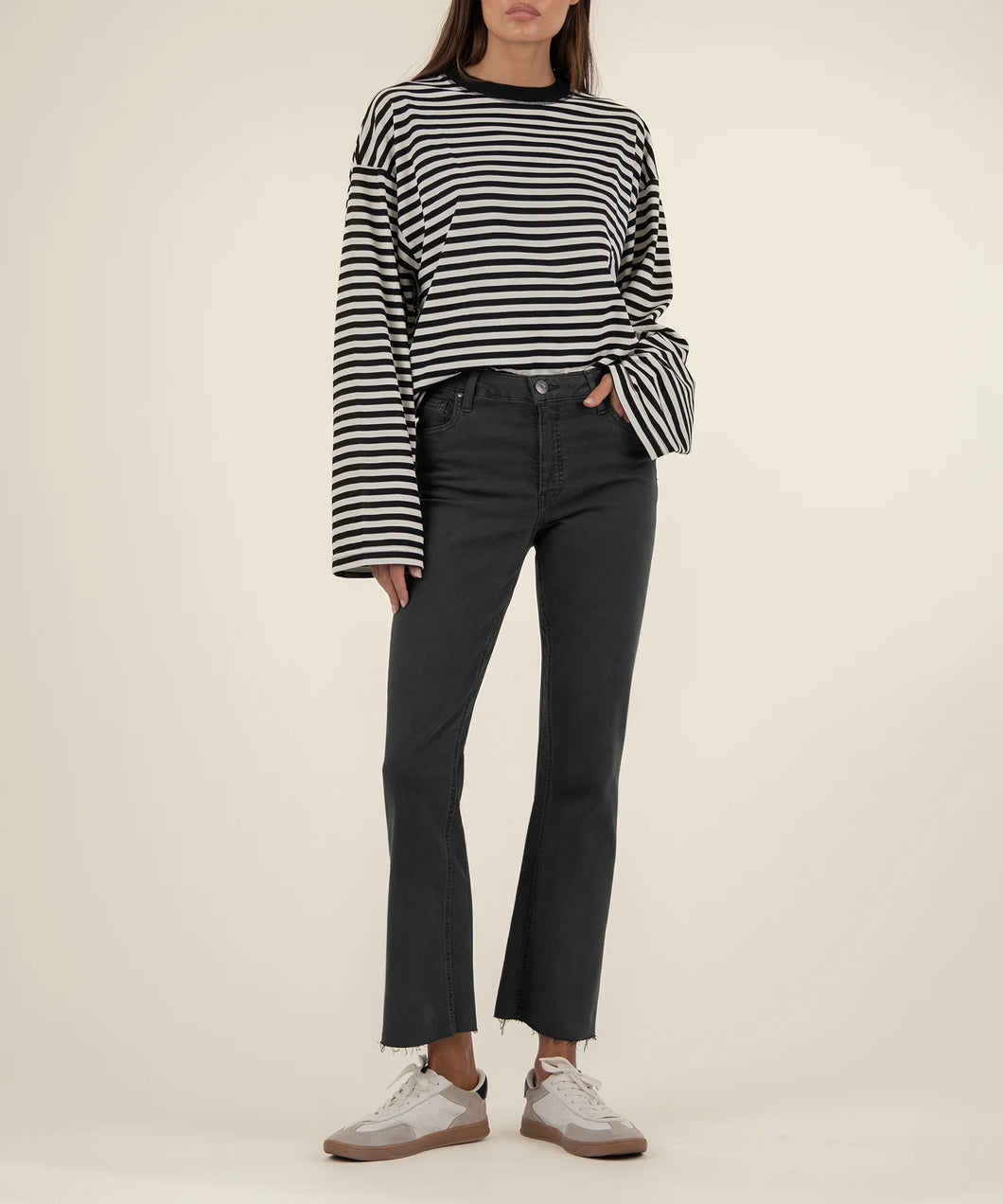 Kelsey Pewter Green High Rise Fab Ab Jean