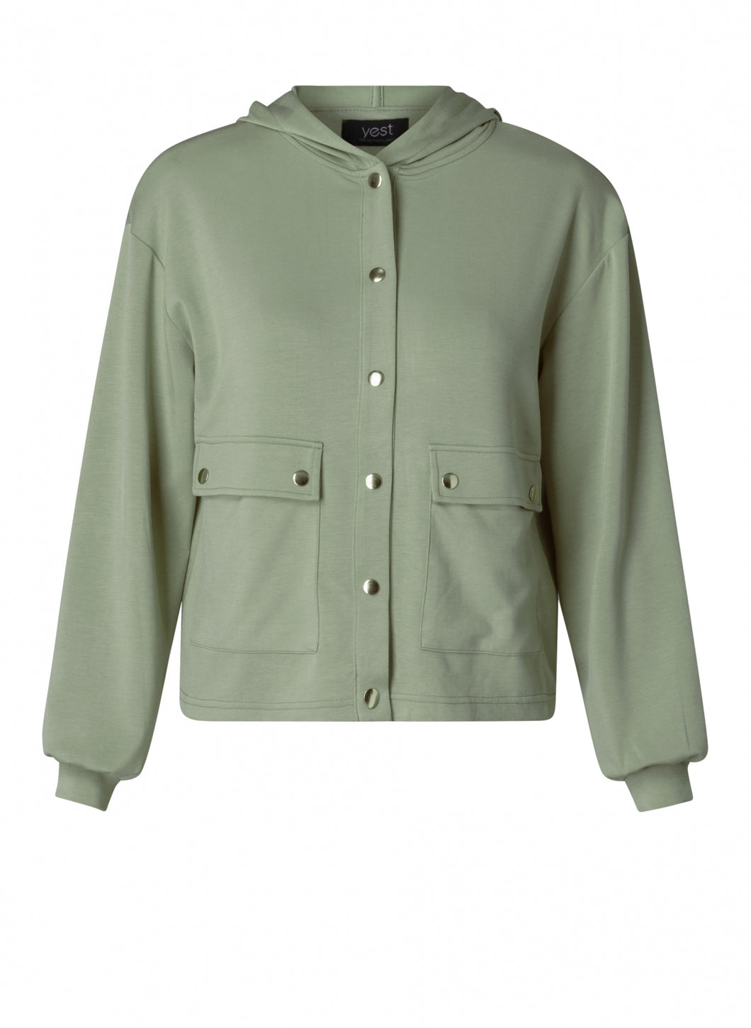 Saira Slate Green zip up Knit Jacket