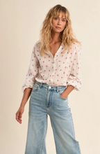 Load image into Gallery viewer, Rose Bud Cotton Blouse, Floral
