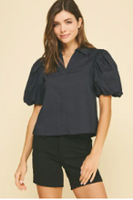 Load image into Gallery viewer, Revel V Neck Puff Sleeve Top
