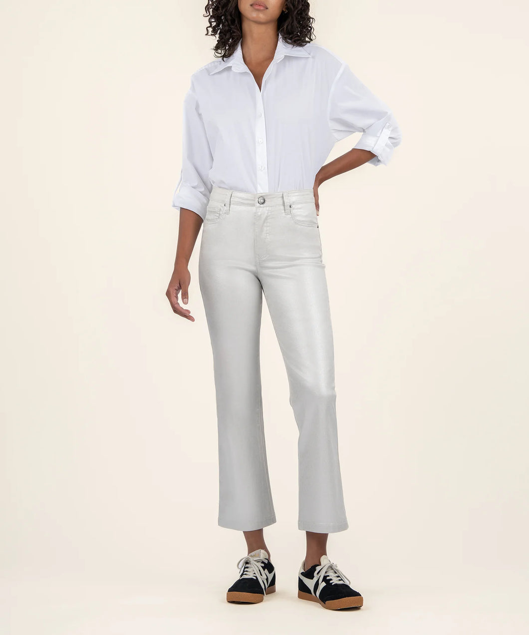 Charlize High Rise Fab Ab Coated Jean