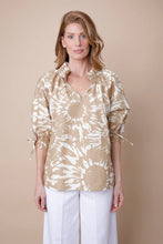 Load image into Gallery viewer, Eloise One Size Top with Ruffle Neck and 3/4 Sleeves
