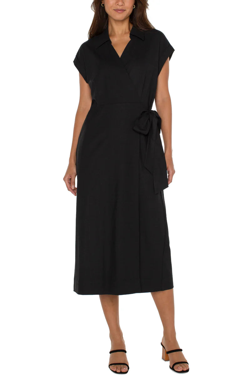 Virginia Black Wrap Dress