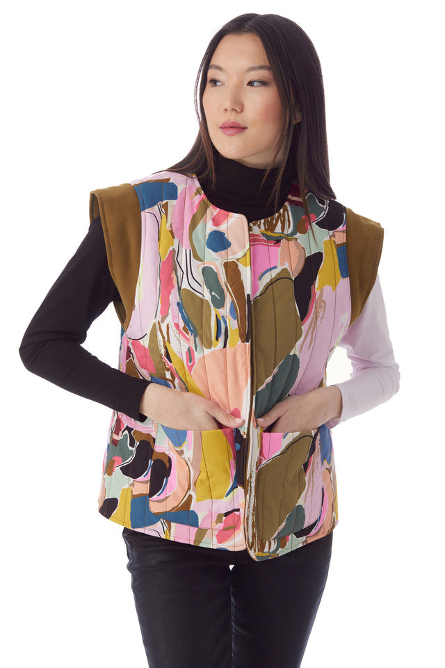 Viv Vest in Abstract Pattern by Crosby
