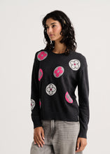 Load image into Gallery viewer, Lizzie Grey, Pink and Black Crew Neck  Sweater
