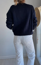 Load image into Gallery viewer, Vintage Flag Navy Sweater in One Size
