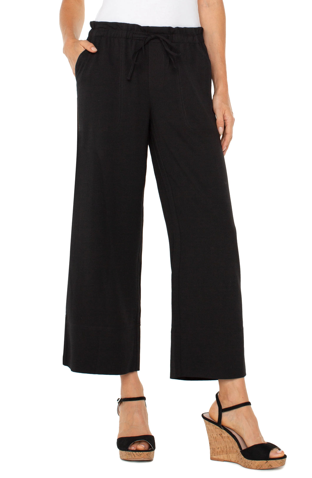 Benji Pull on Wide Leg Drawstring Pant