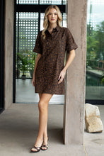 Load image into Gallery viewer, Bettie Suede Leopard Print Dress With Collar Detail
