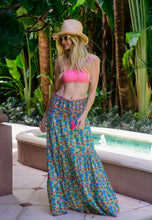 Load image into Gallery viewer, Cleo Convertible Dress or Skirt in Soft Blue Cottage Gardern Print

