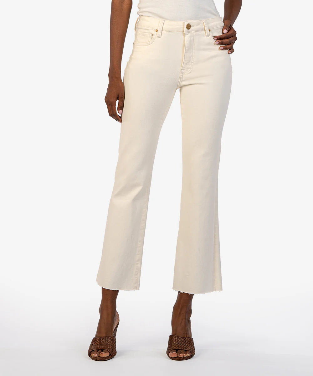 Kelsey Ecru High Rise Ankle Jean