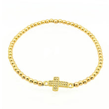 Load image into Gallery viewer, Holy Cross Gold Beaded Bracelets
