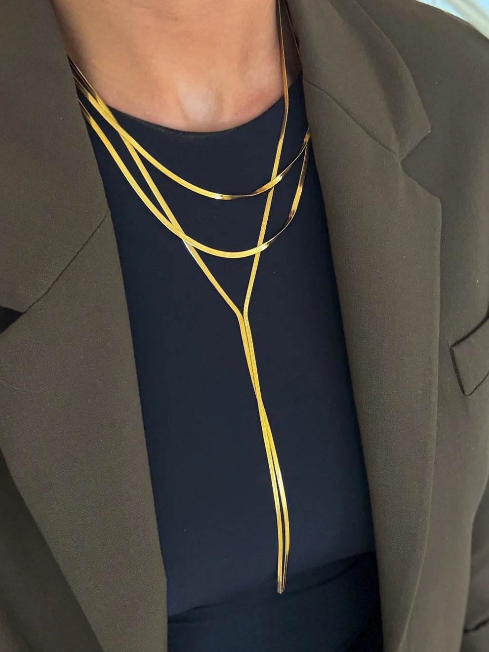Evelyn layered Snake Chain