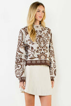 Load image into Gallery viewer, Gracie Long Sleeve Patterned Knitted Sweater
