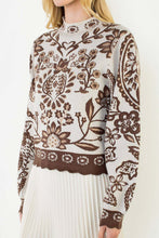Load image into Gallery viewer, Gracie Long Sleeve Patterned Knitted Sweater
