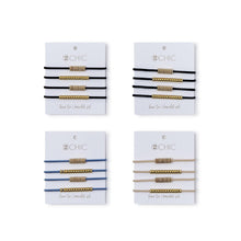 Load image into Gallery viewer, Hair Ties/ Bracelet Elastic Set of 4 with Gold Discs
