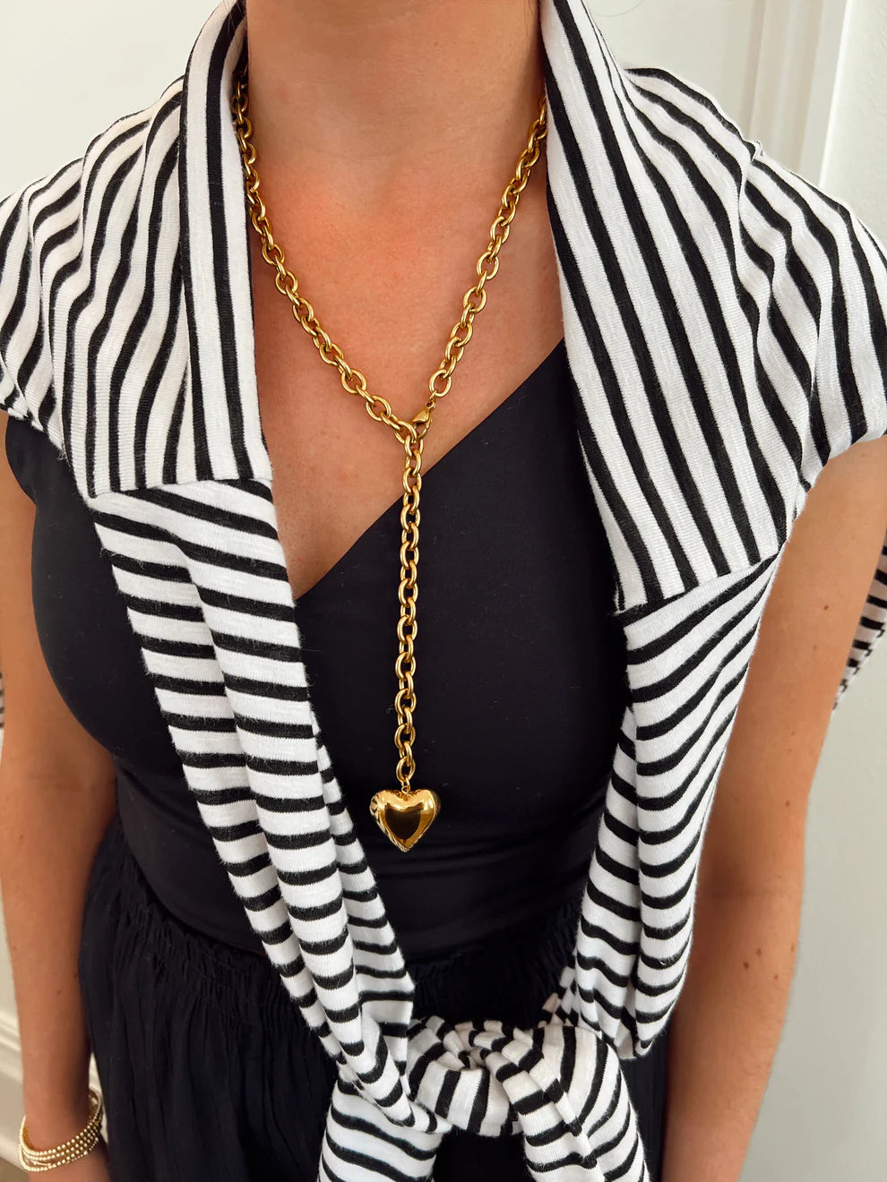 All Heart adjustable Gold Chain Necklace with Heart Pendant