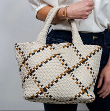 Load image into Gallery viewer, Naddy Classic Woven  Medium Size Tote Handbag with
