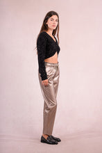 Load image into Gallery viewer, Gerry Faux Leather Elastic waist jogger pant
