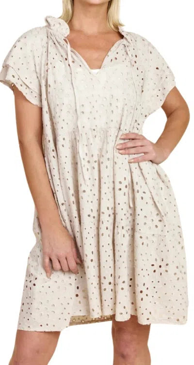 Jules Cream Eyelet Dress by Sofia