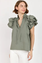 Load image into Gallery viewer, Kata Ruffle Sleeve Cotton Top
