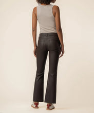 Load image into Gallery viewer, Kelsey Coated High Rise Ankle Flare in Chocolate
