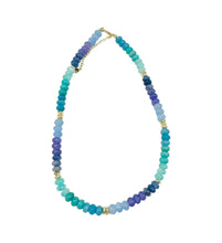 Load image into Gallery viewer, Kerry 18" adjustable 18k gold plated and natural stone beaded necklaces
