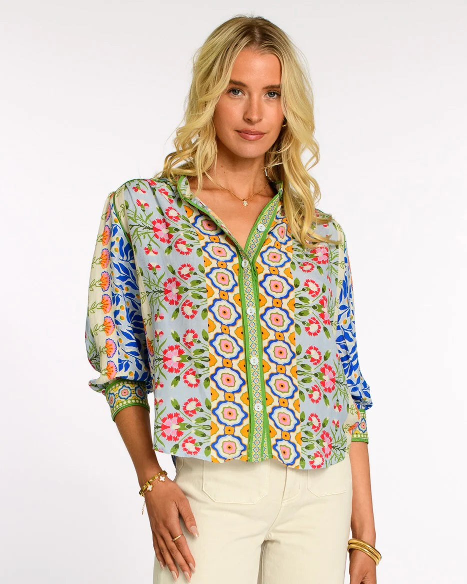 Lucia Spring Mixed Striped Blouse