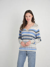 Load image into Gallery viewer, Marley Striped Blue Sweater
